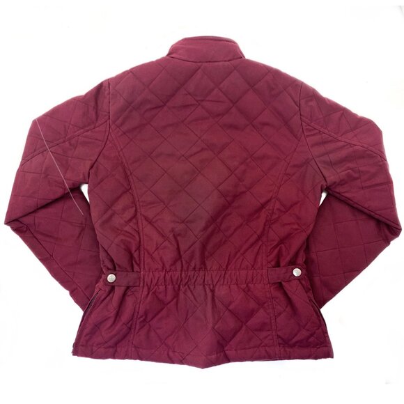 OUTBACK Trading Co. Women’s Stormy Oilskin Quilted Jacket 29603 in Berry Size S - Picture 2 of 9